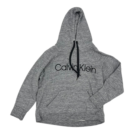 Sweatshirt Hoodie By Calvin Klein In Grey, Size:Xl