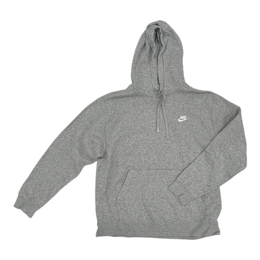 Athletic Sweatshirt Hoodie By Nike Apparel In Grey, Size:L