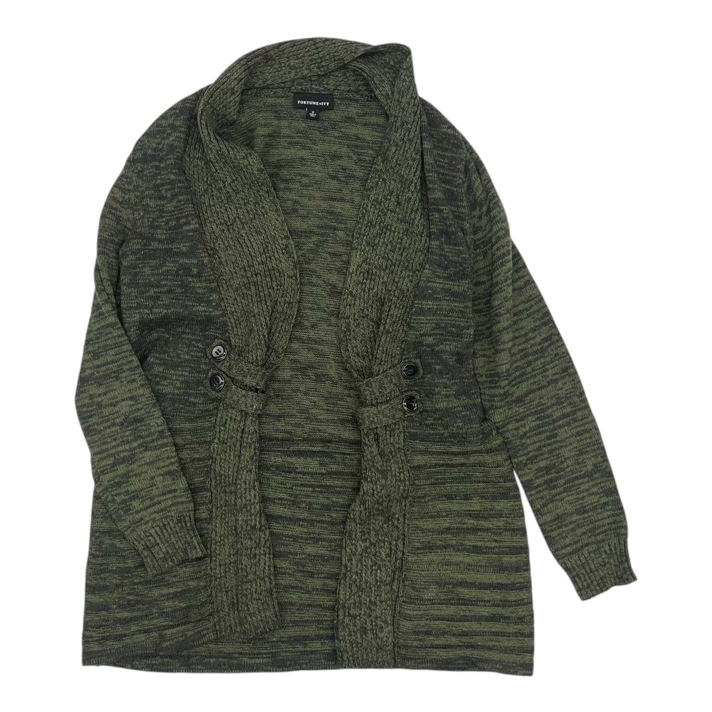 Sweater Cardigan By Fortune & Ivy In Green, Size:M