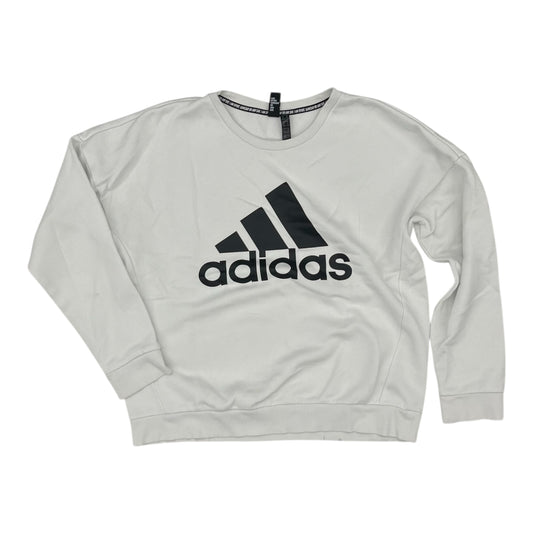 Athletic Sweatshirt Crewneck By Adidas In White, Size:Xl