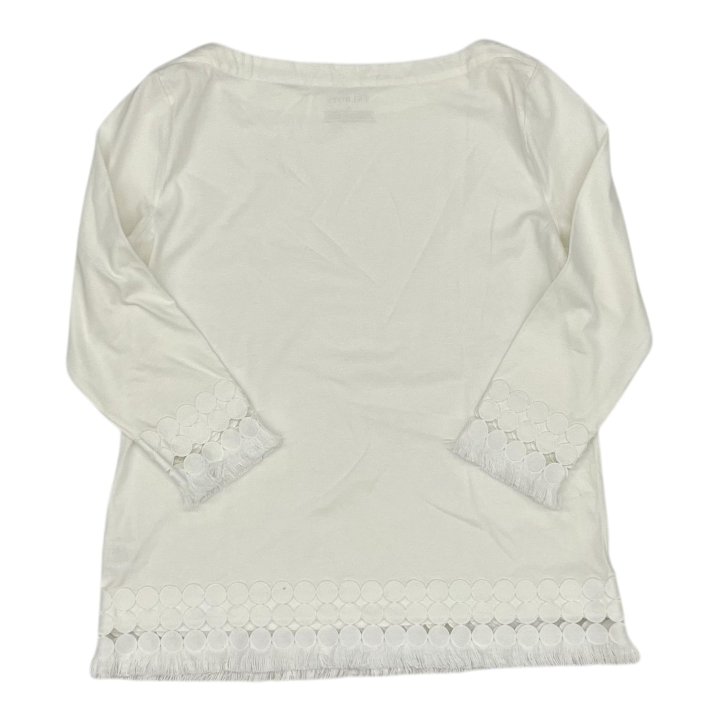 Top 3/4 Sleeve By Talbots In Cream, Size:S