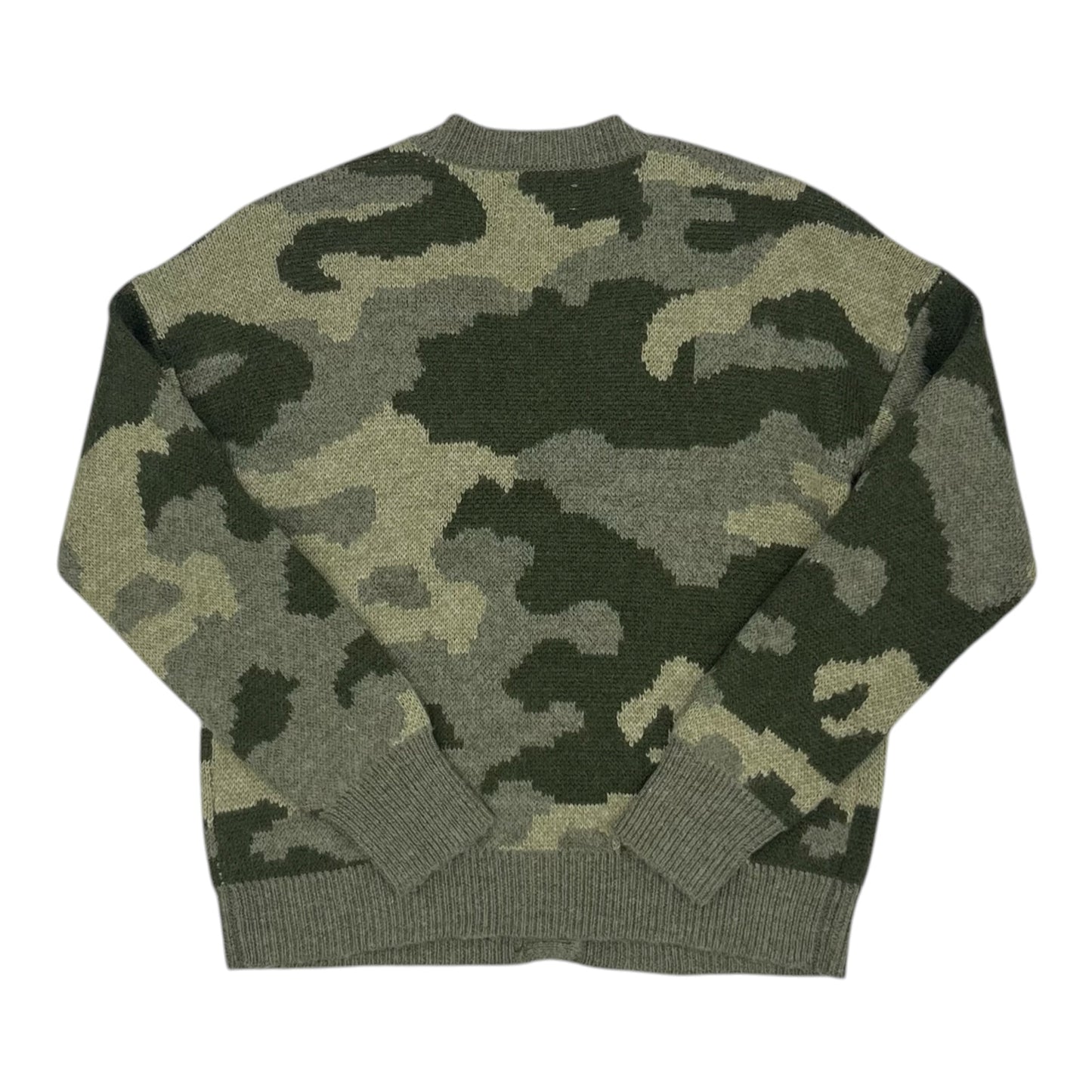 Sweater Cardigan By Lucky Brand In Camouflage Print, Size:S