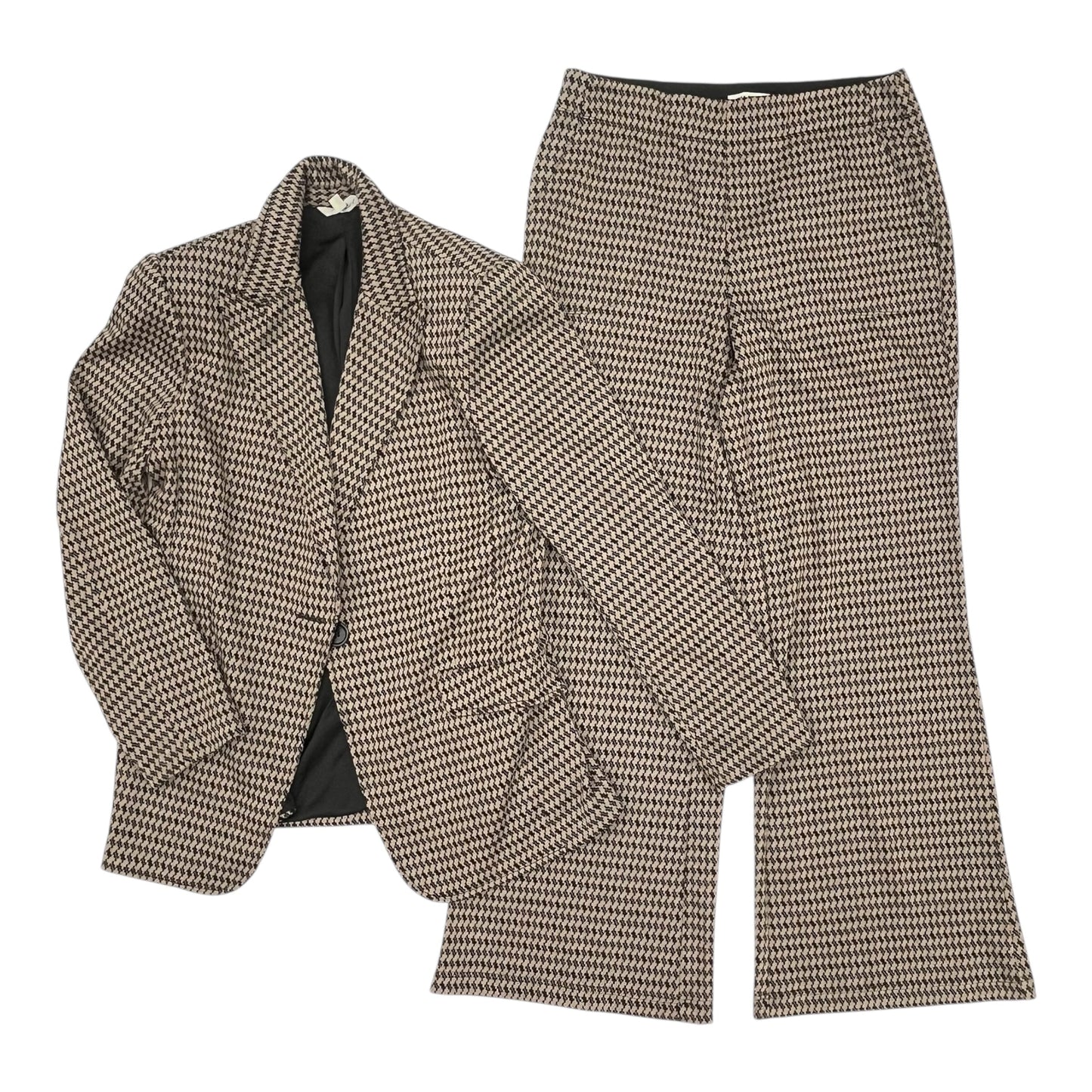 Pants Set 2Pc By Max Studio In Black & Brown, Size:L