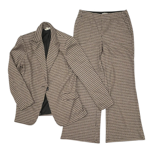 Pants Set 2Pc By Max Studio In Black & Brown, Size:L