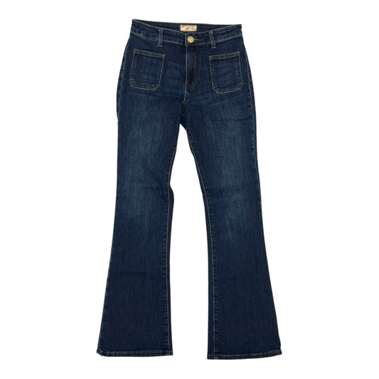 Jeans Flared By Kut In Blue Denim, Size:2