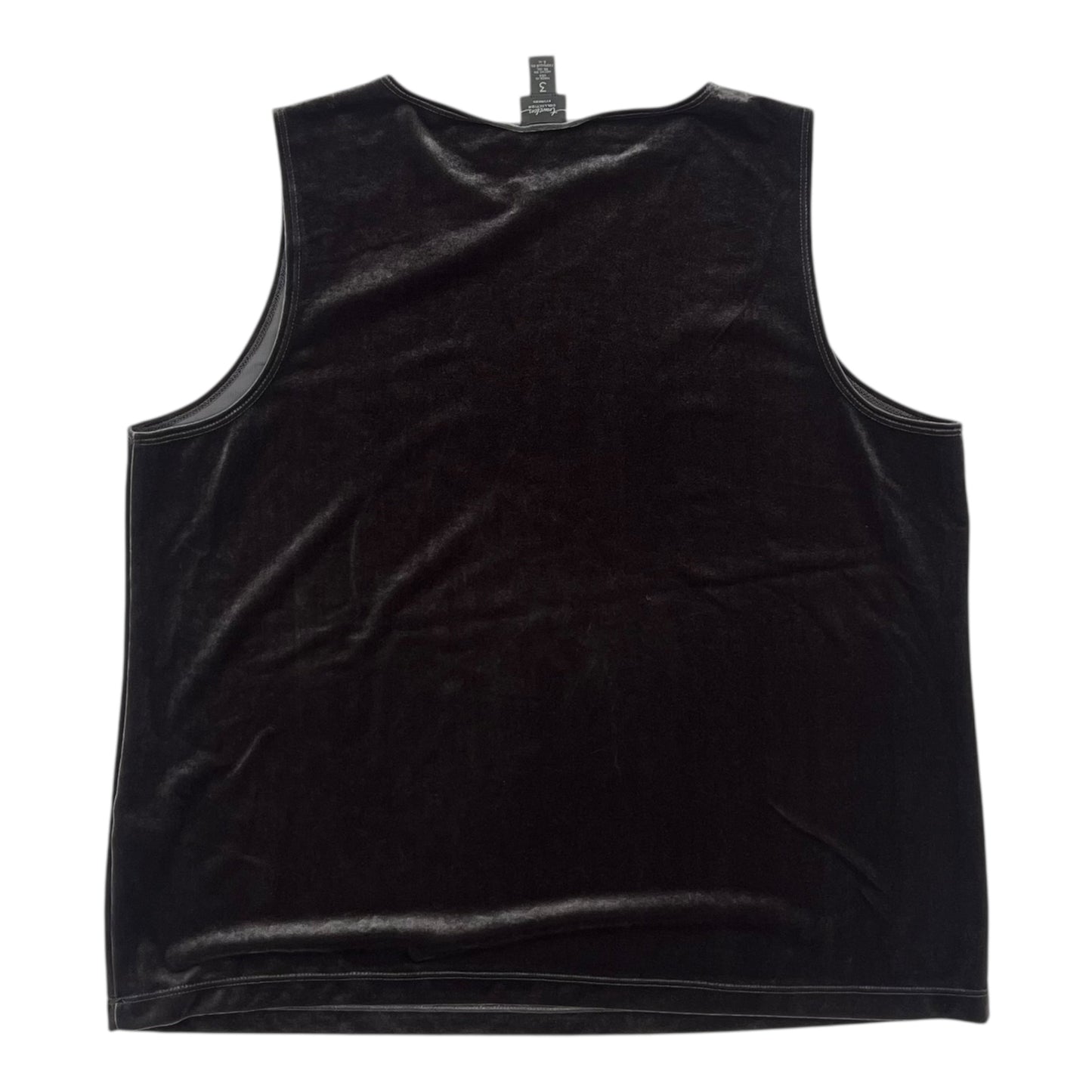 Blouse Sleeveless By Chicos In Grey, Size:Xl