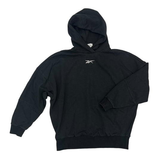 Athletic Sweatshirt Hoodie By Reebok In Black, Size:M