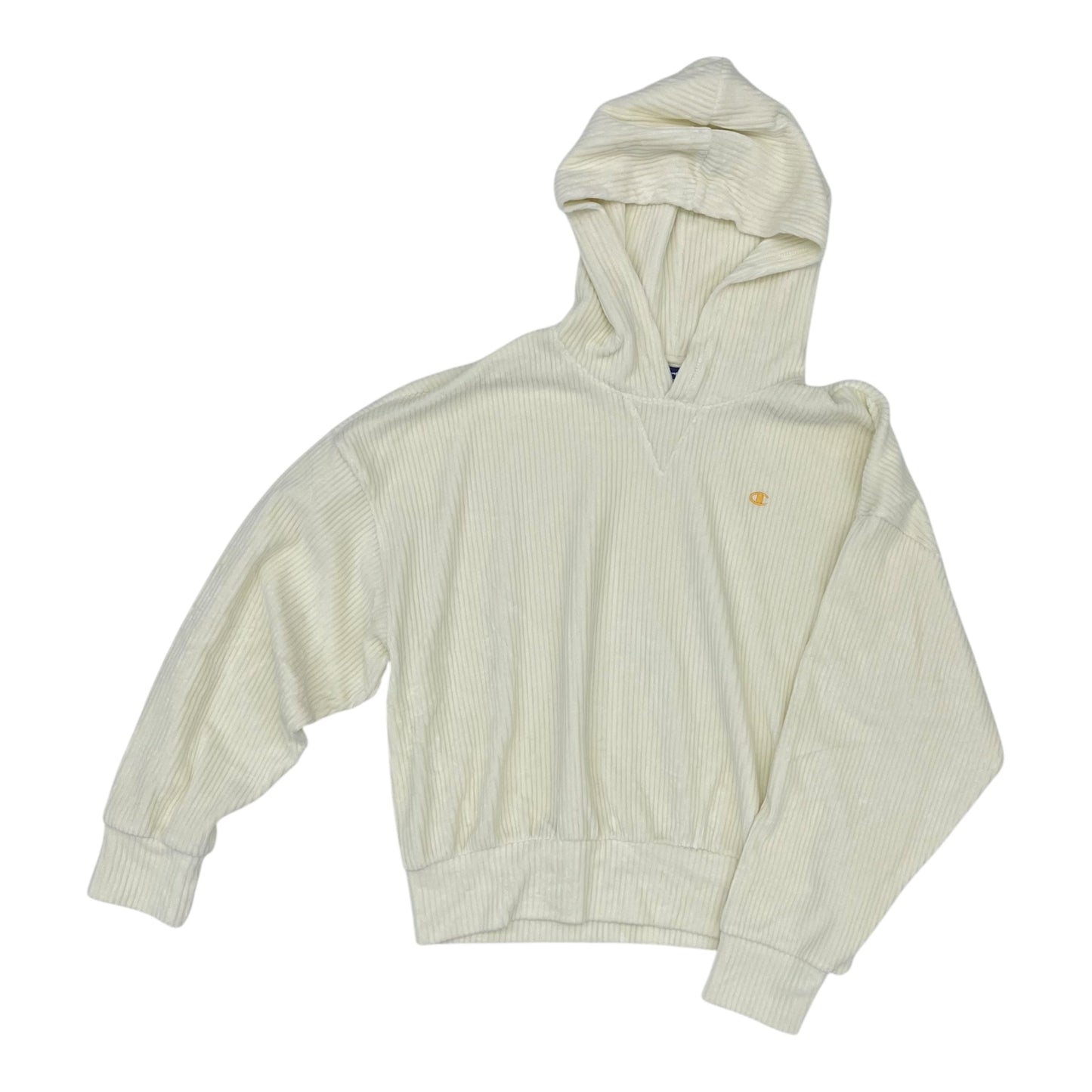 Sweatshirt Hoodie By Champion In Cream, Size:M