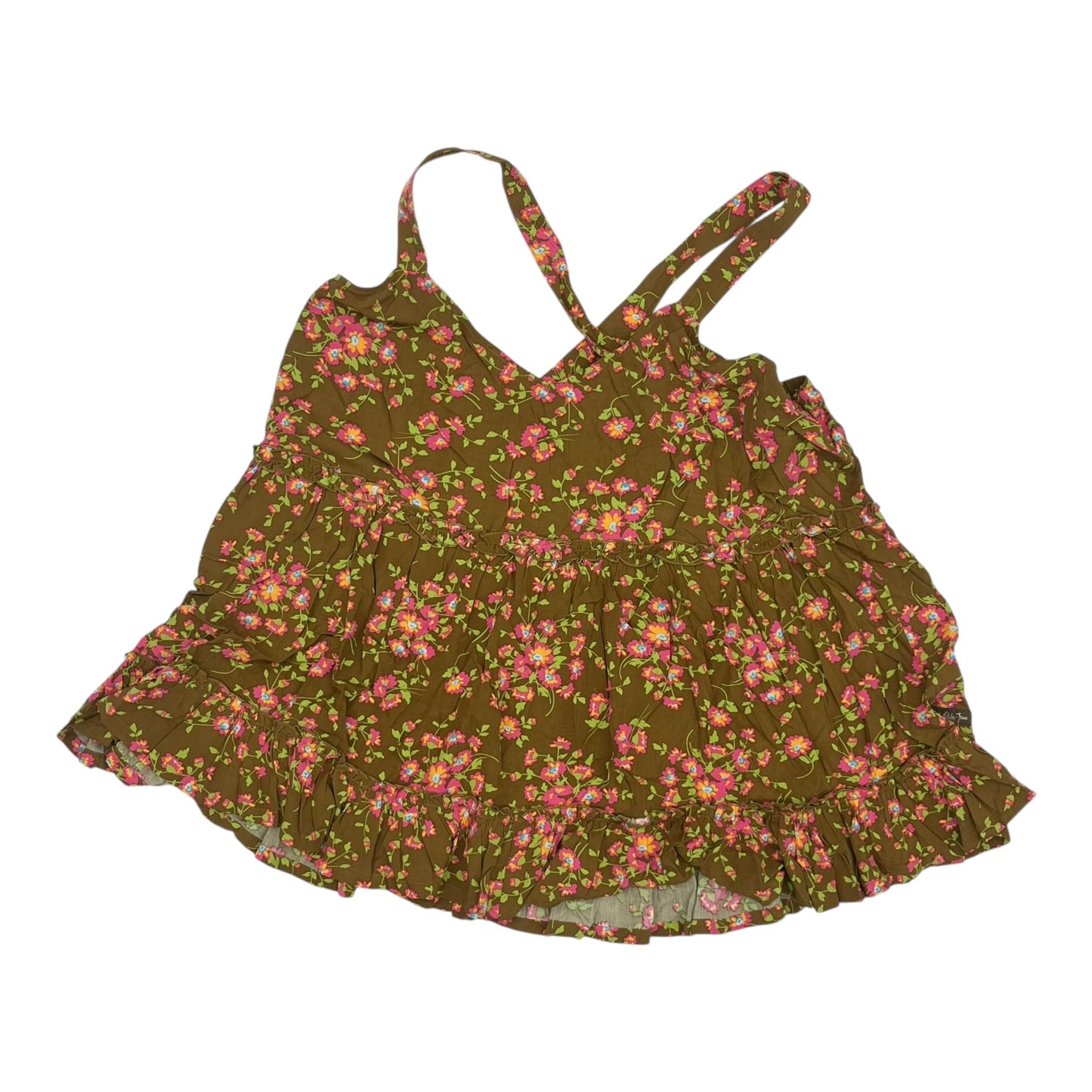 Top Sleeveless By Matilda Jane In Brown, Size:Xl