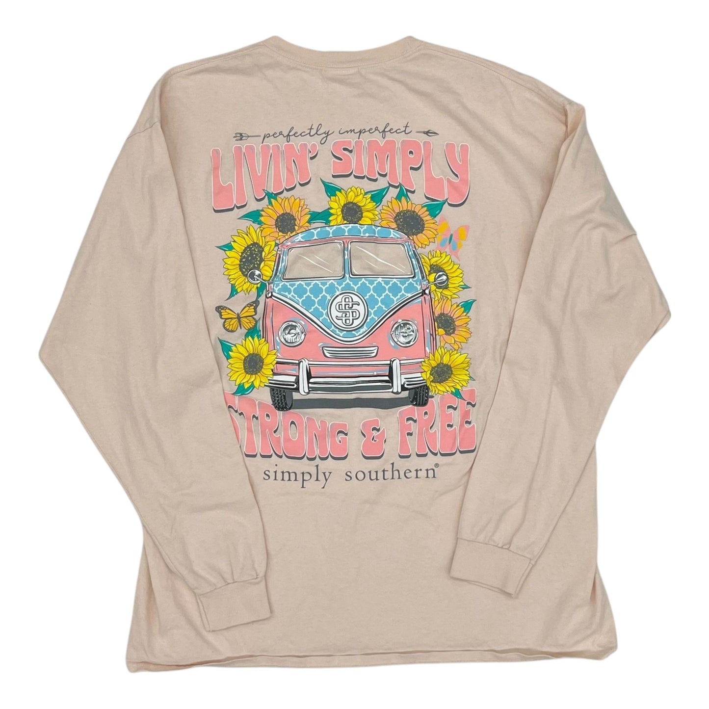 Top Ls By Simply Southern In Peach, Size:Xl