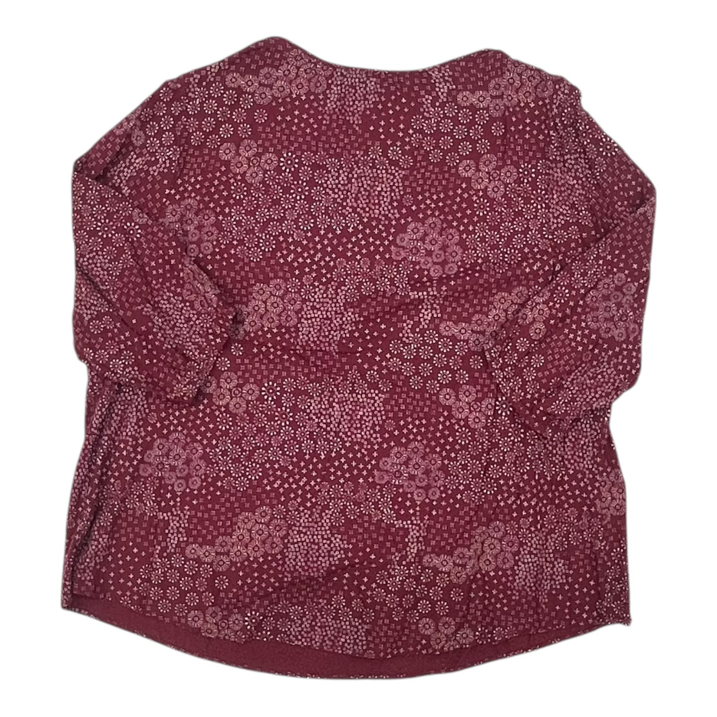 Blouse 3/4 Sleeve By Sonoma In Red, Size:3X