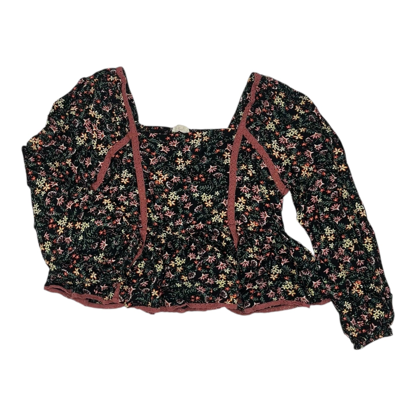 Blouse Ls By Easel In Floral Print, Size:L