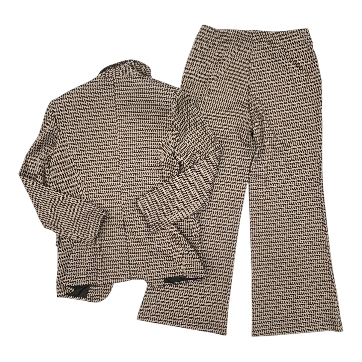 Pants Set 2Pc By Max Studio In Black & Brown, Size:L