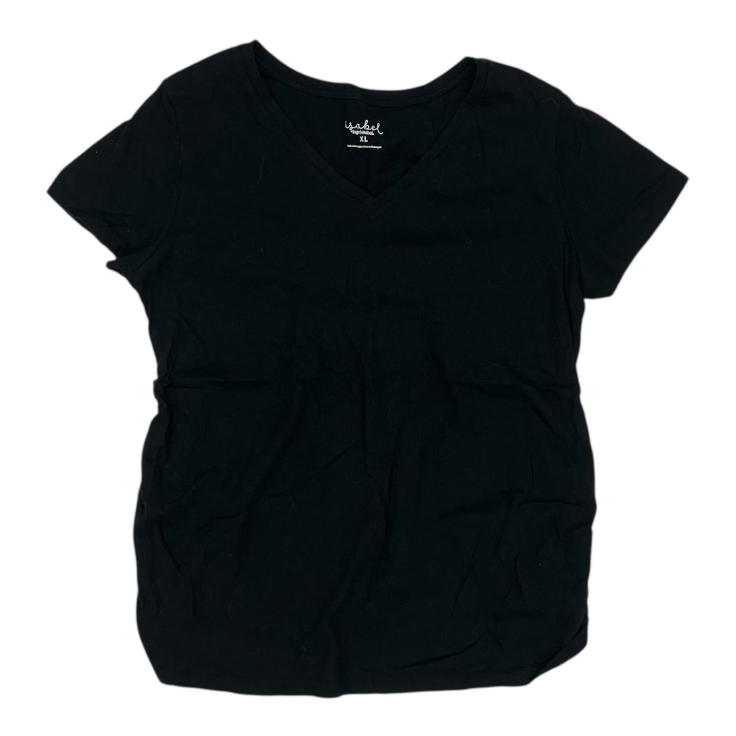 Mat Top Ss By Isabel Maternity In Black, Size:Xl