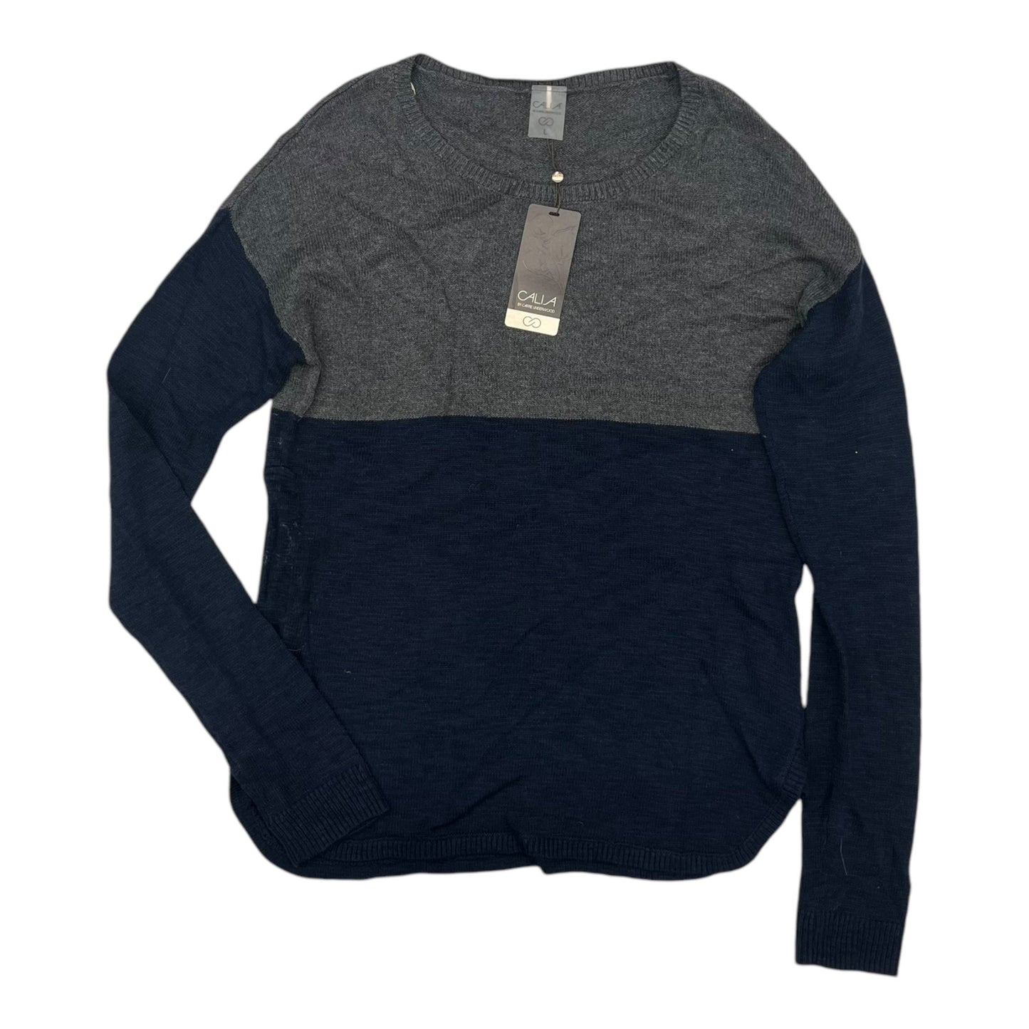 Sweater By Calia In Blue & Grey, Size:L