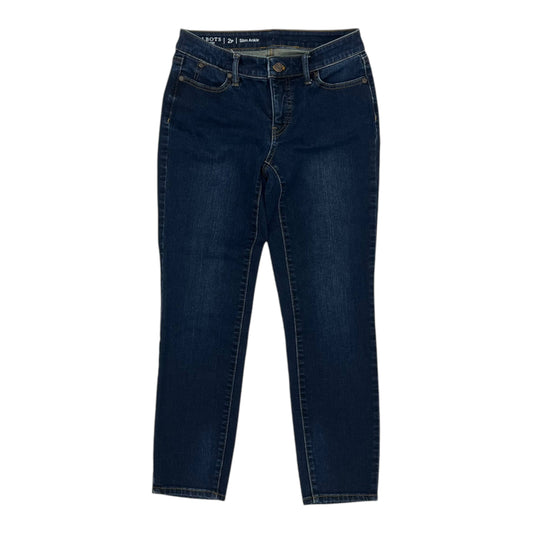 Jeans Skinny By Talbots In Blue Denim, Size:2P