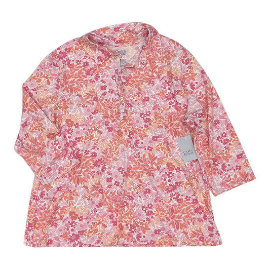 Top Ls By Croft And Barrow In Pink, Size:Xxl