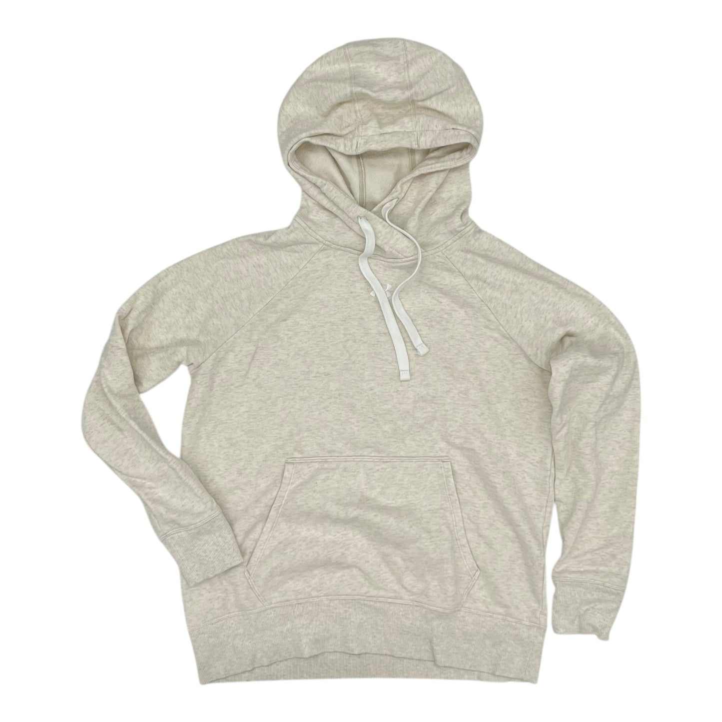 Athletic Sweatshirt Hoodie By Under Armour In Cream, Size:S