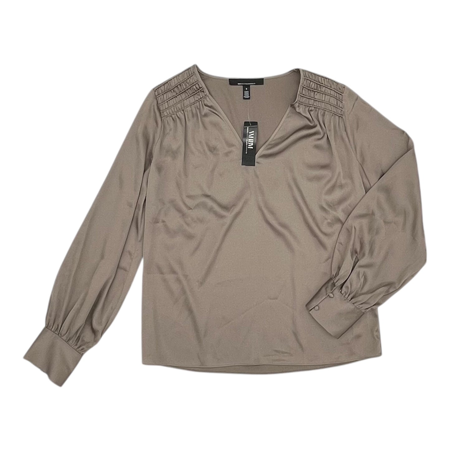 Blouse Ls By White House Black Market In Tan, Size:S