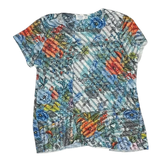 Top Ss By Time And Tru In Floral Print, Size:L