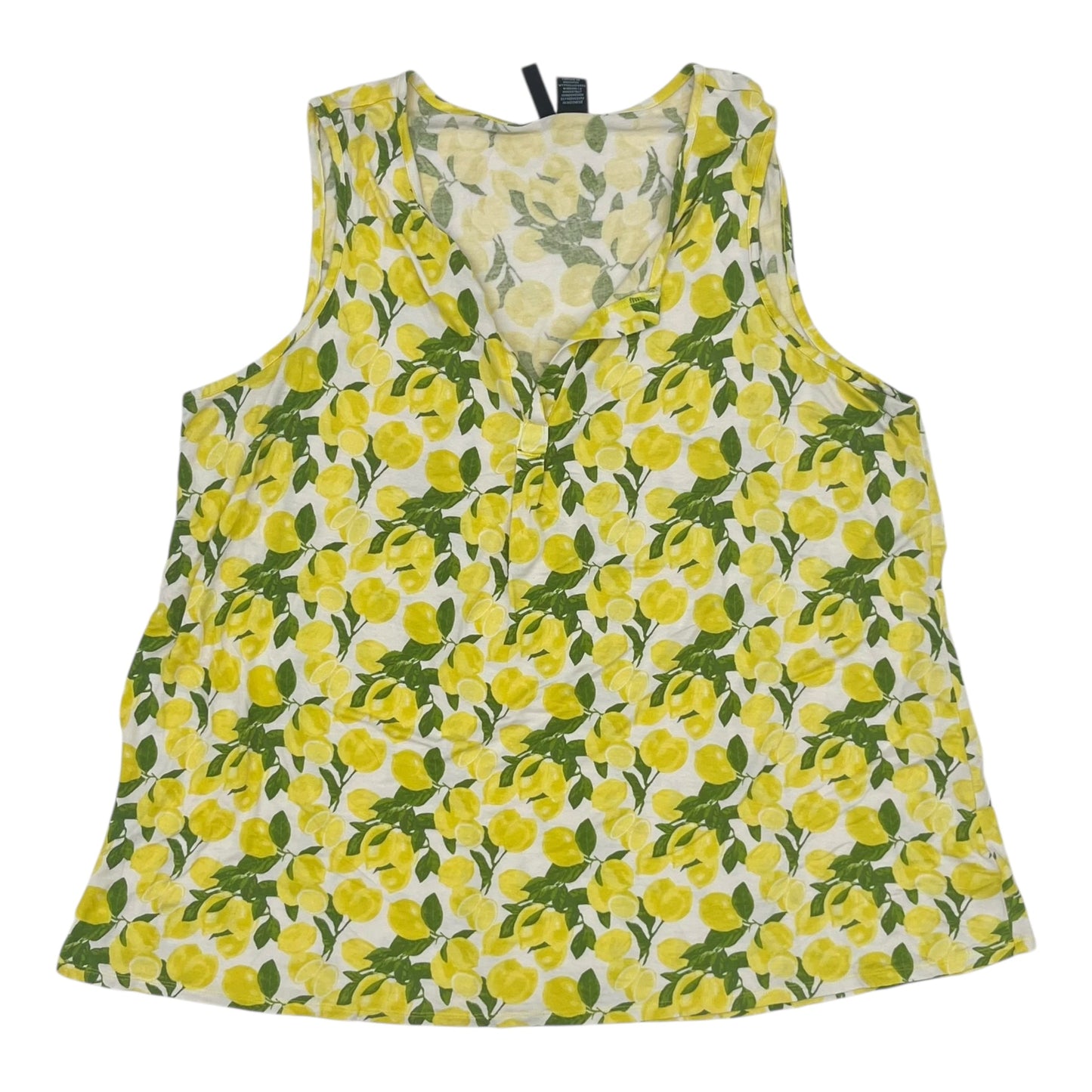 Tank Top By Cynthia Rowley In Yellow, Size:2X