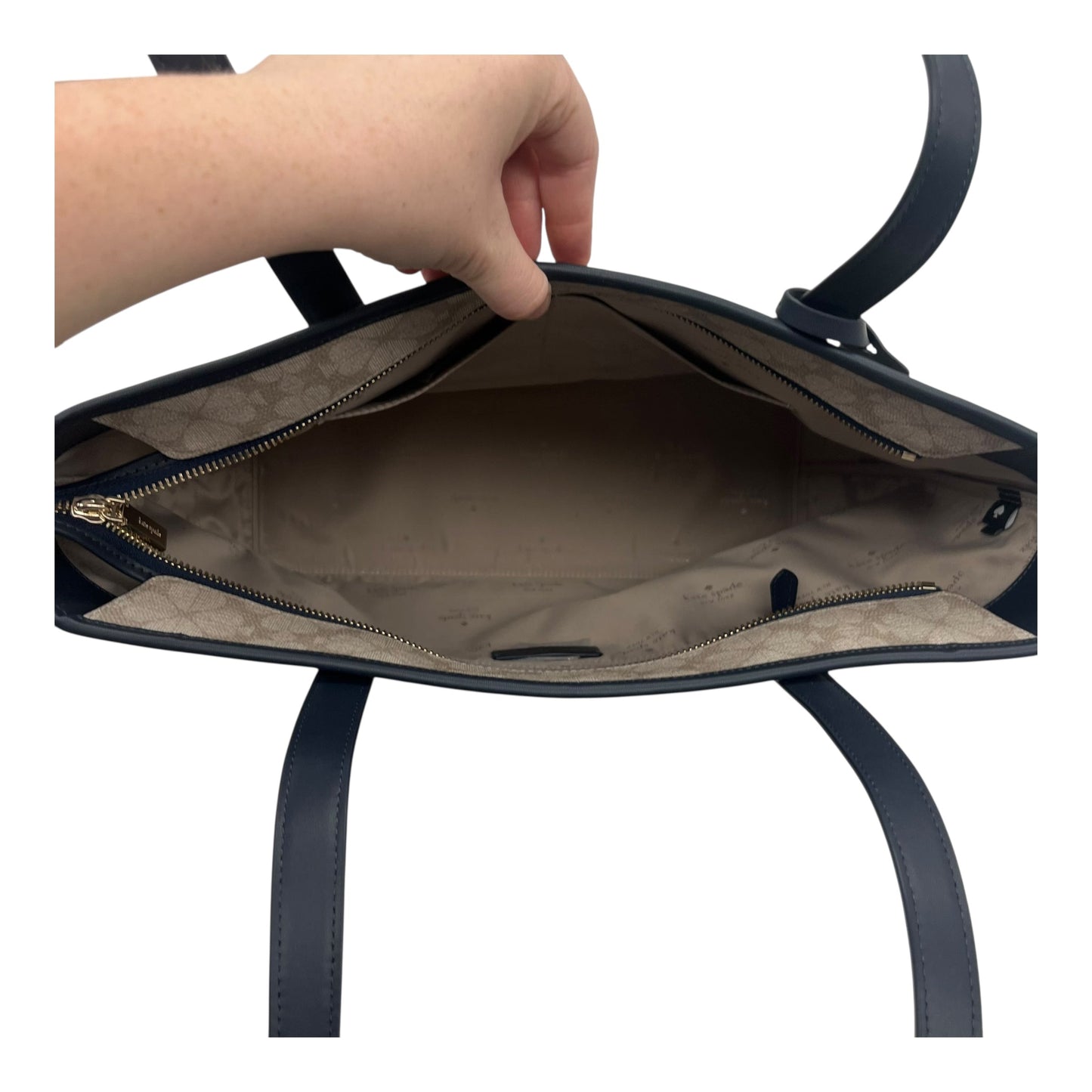 Tote Designer By Kate Spade In Tan, Size:Large