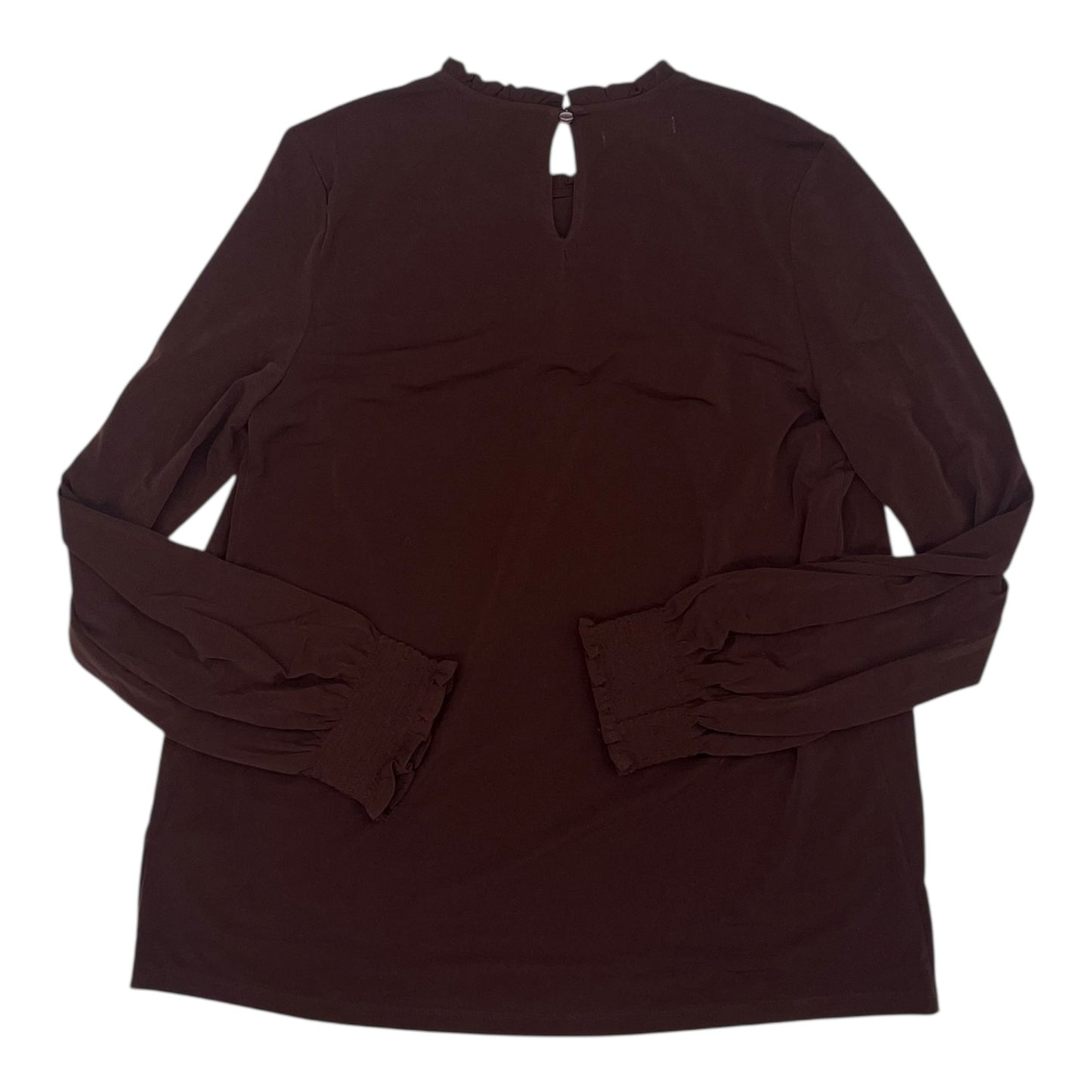 BLOUSE LS by MAURICES in BROWN, Size:S