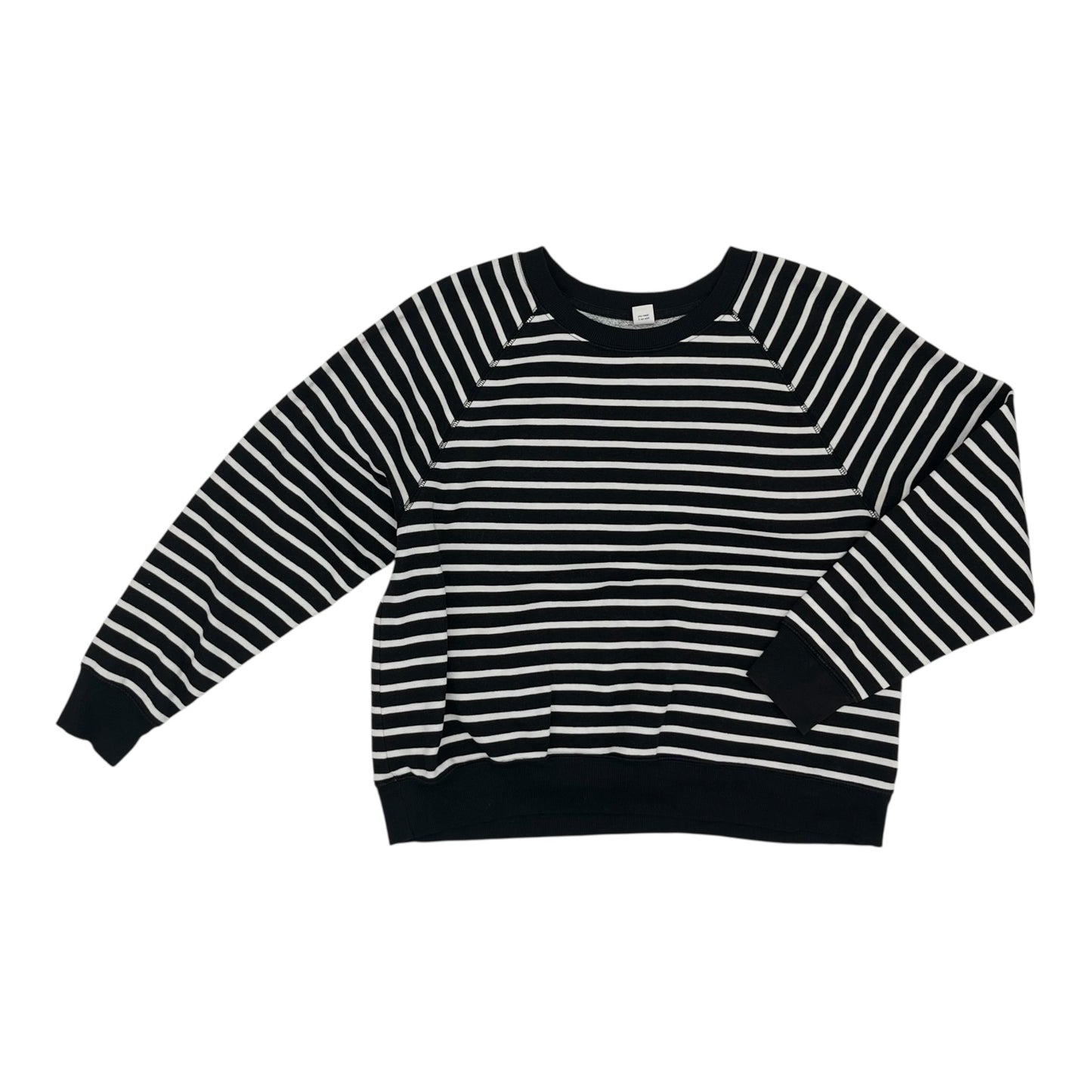 Sweatshirt Crewneck By Old Navy In Black & White, Size:L