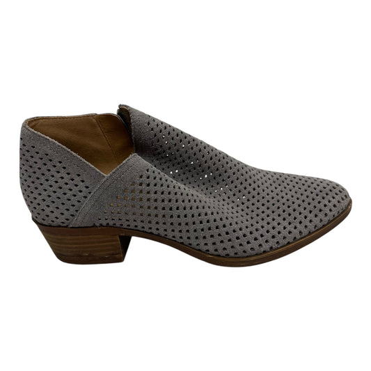 Boots Ankle Heels By Lucky Brand In Grey, Size:8.5