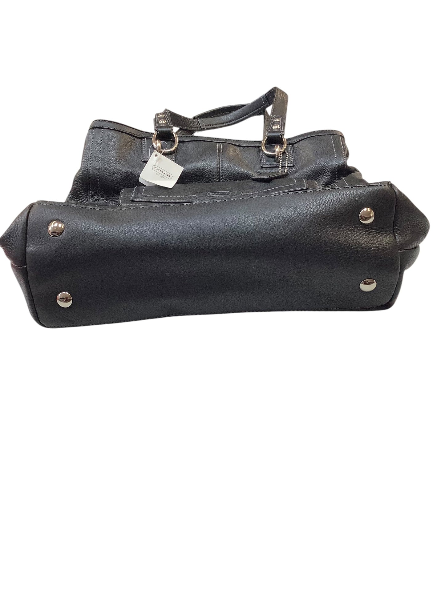 Handbag Designer By Coach In Black, Size:Large