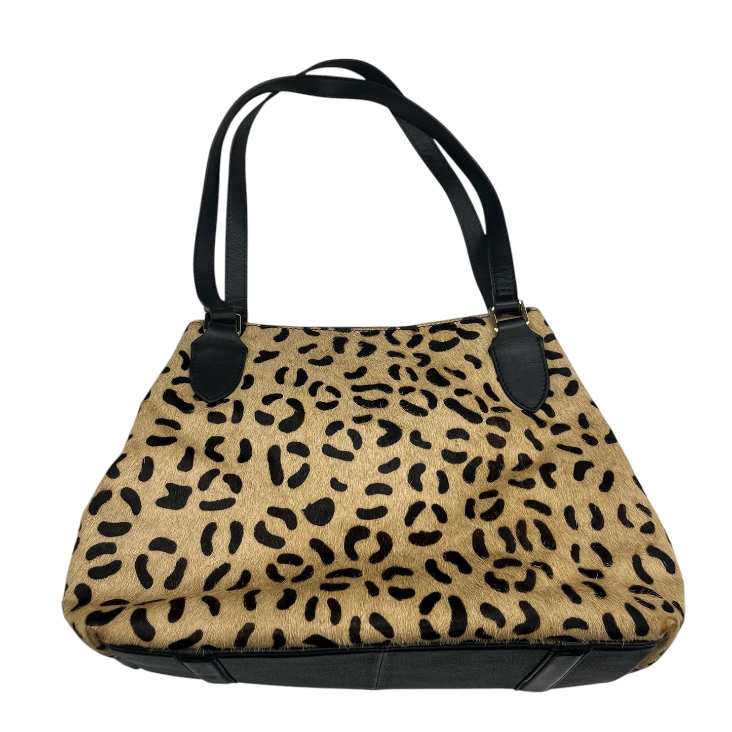 Handbag Leather By Clothes Mentor In Animal Print, Size:Large