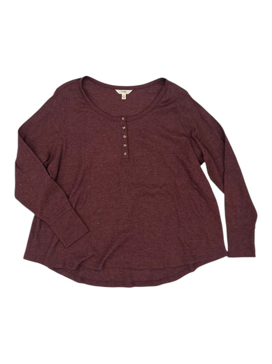 Top Ls Basic By Terra & Sky In Red, Size:2X