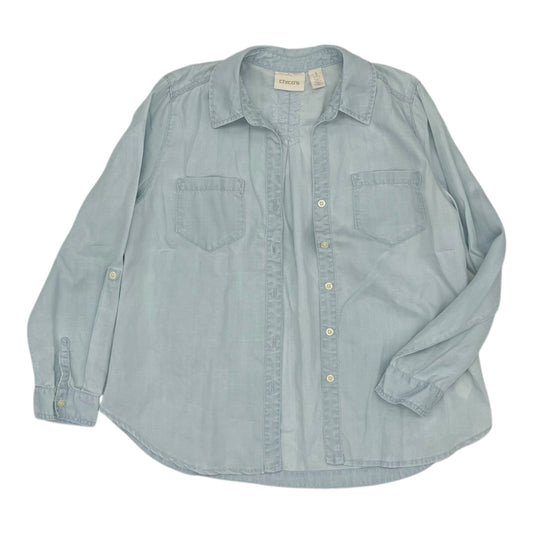 Top Ls By Chicos In Blue Denim, Size:M