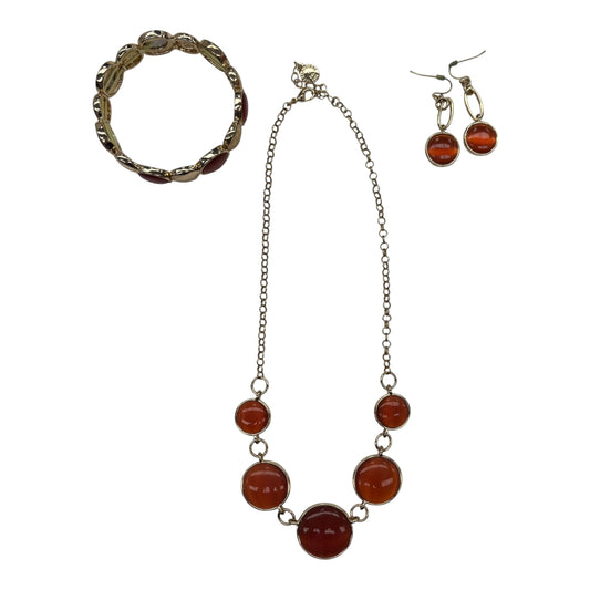 Necklace Set By Liz Claiborne In Orange, Size:03 Piece Set
