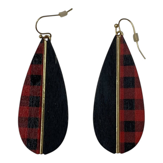 EARRINGS DANGLE/DROP by    CLOTHES MENTOR In BLACK & RED