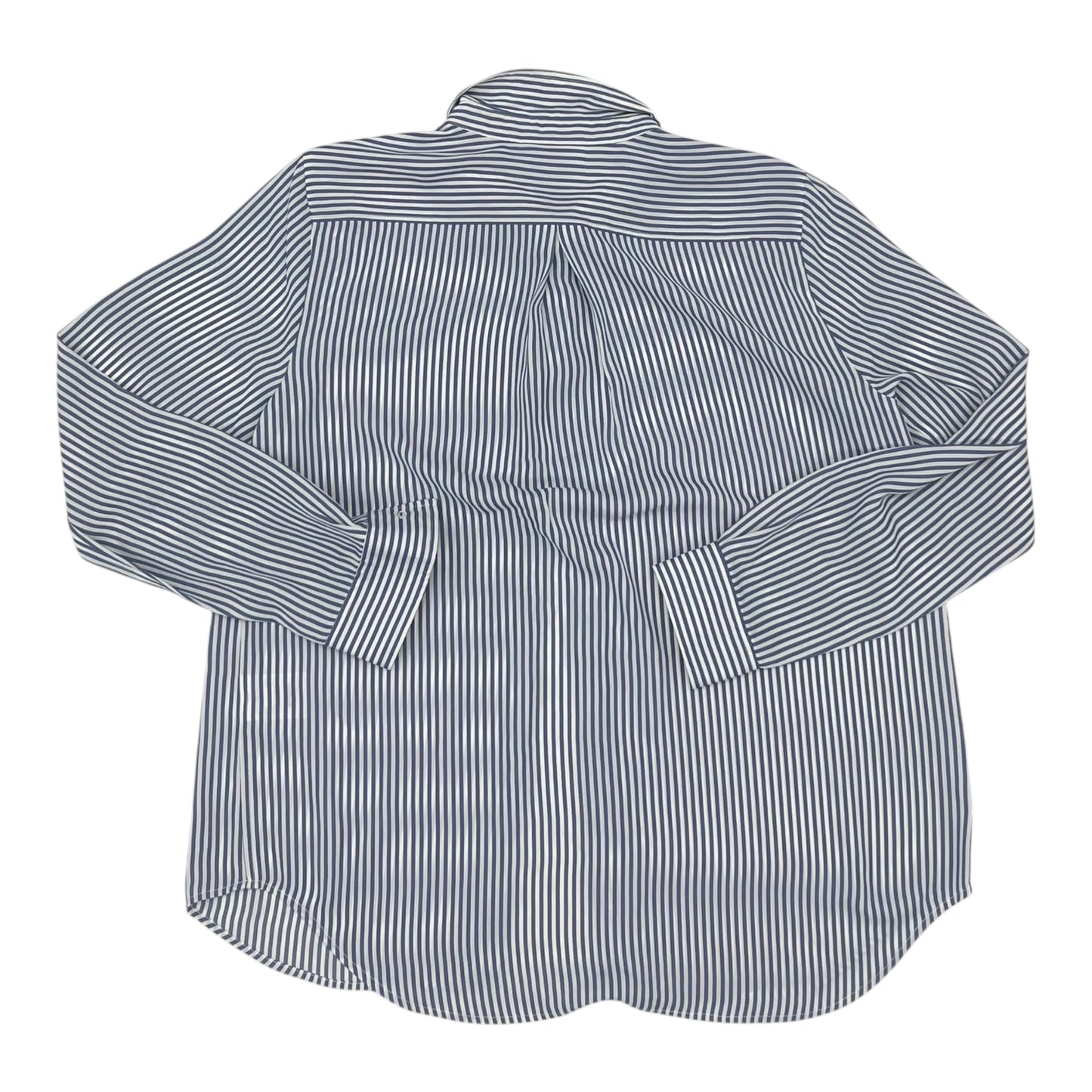 Blouse Ls By On 34Th In Blue & White, Size:M