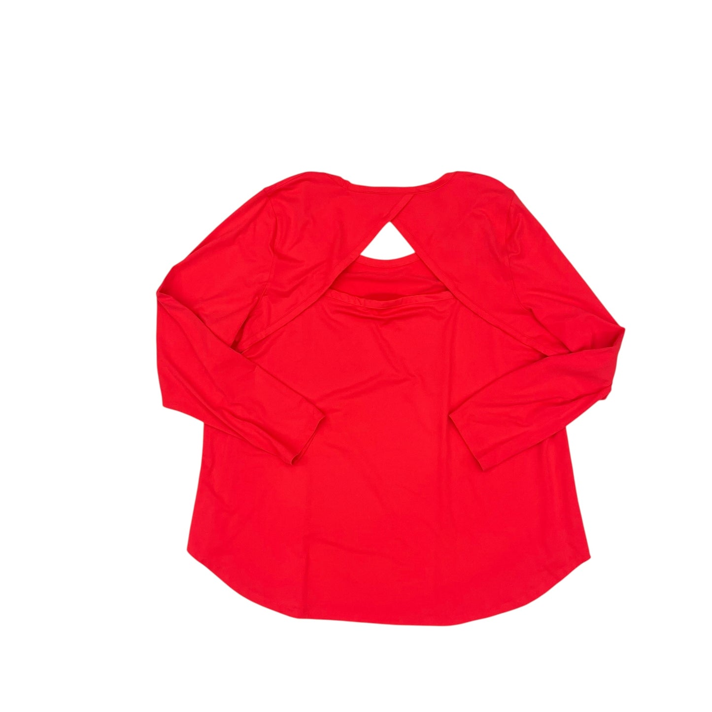 Athletic Top Ls Crewneck By Livi Active In Orange, Size:4X