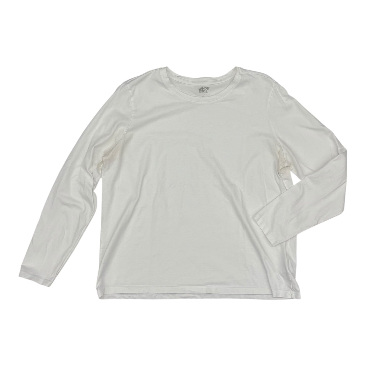 Top Ls Basic By Lands End In White, Size:L