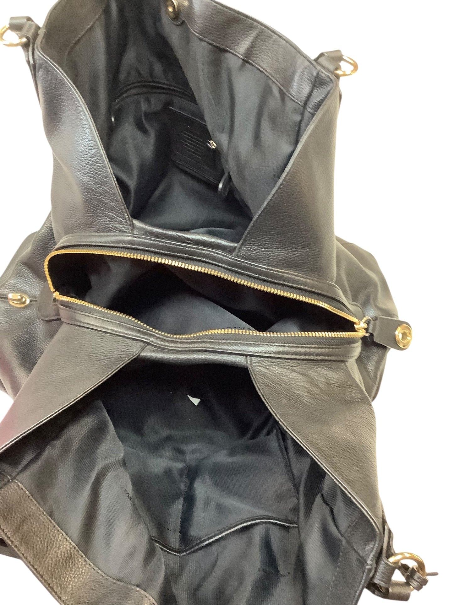 Handbag Designer By Coach In Black, Size:Large