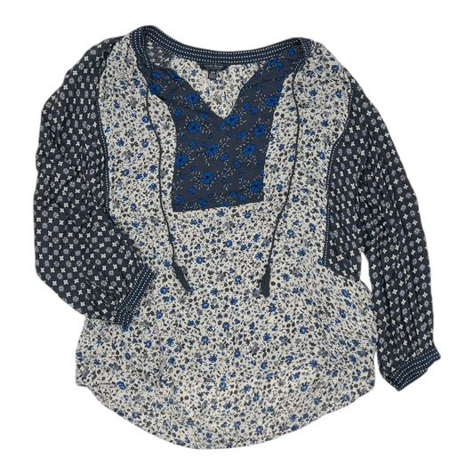 Blouse 3/4 Sleeve By Lucky Brand In Floral Print, Size:M