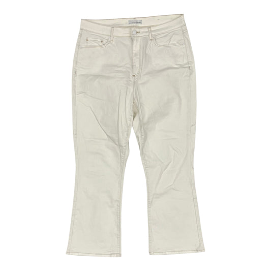 Jeans Wide Leg By Loft In White Denim, Size:10
