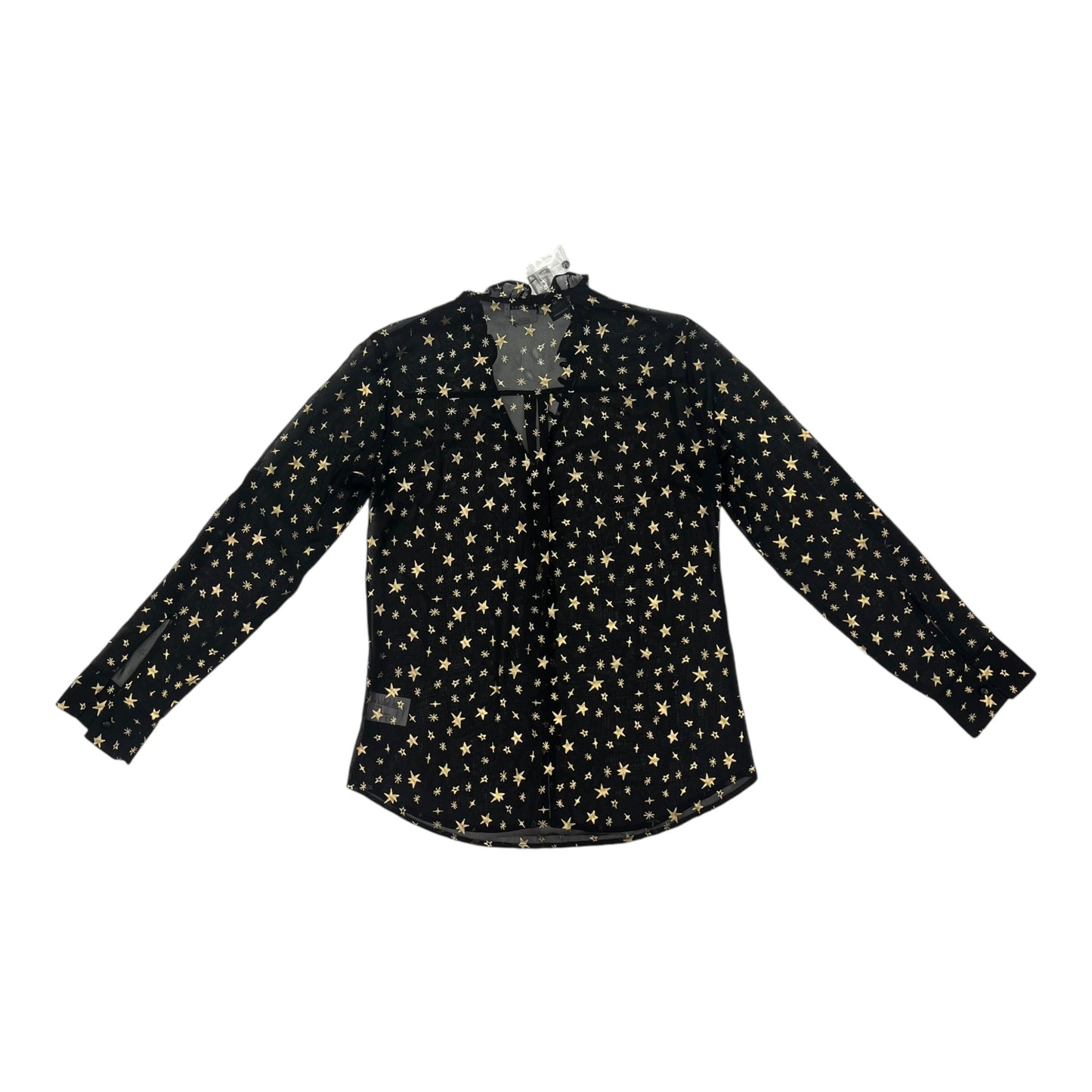 Blouse Ls By Express In Black, Size:S