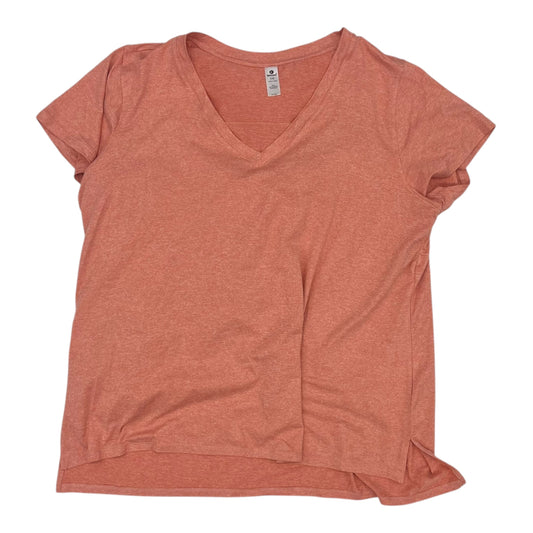 Athletic Top Ss By 90 Degrees By Reflex In Orange, Size:1X