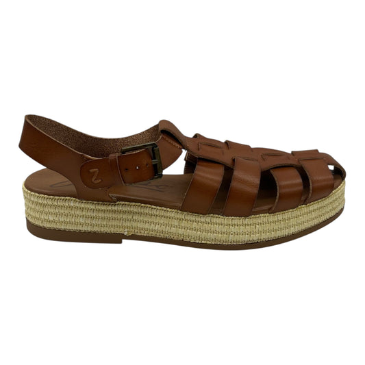 Shoes Flats By Clothes Mentor In Tan, Size:8.5