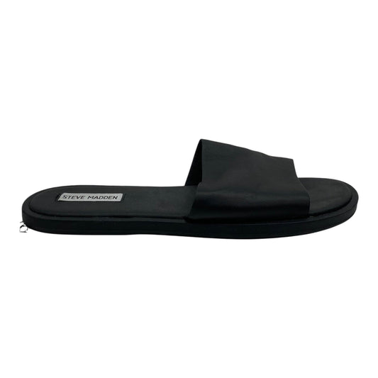 Sandals Flats By Steve Madden In Black, Size:10