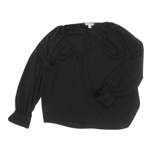 Blouse Ls By Nine West In Black, Size:Xl
