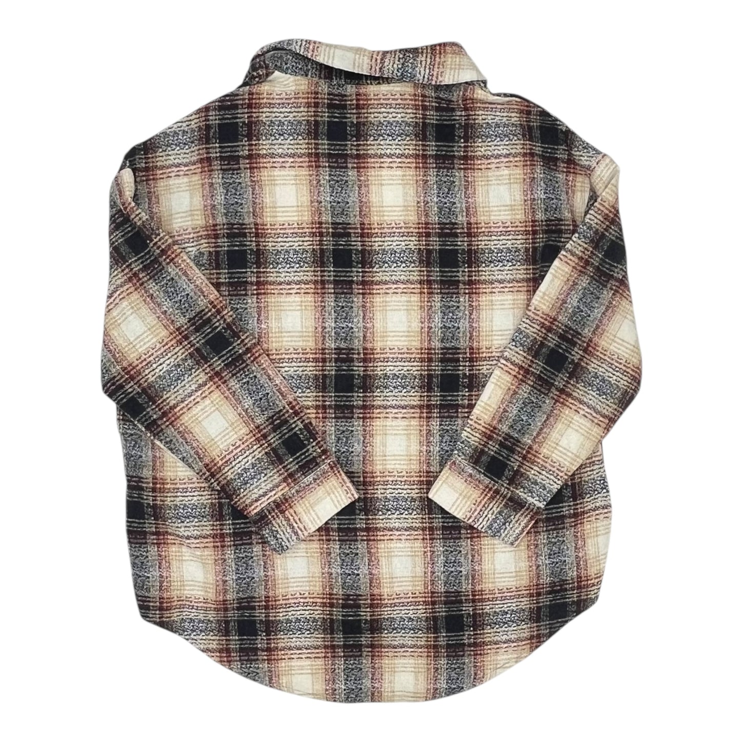 Jacket Shirt By She + Sky In Plaid Pattern, Size:L