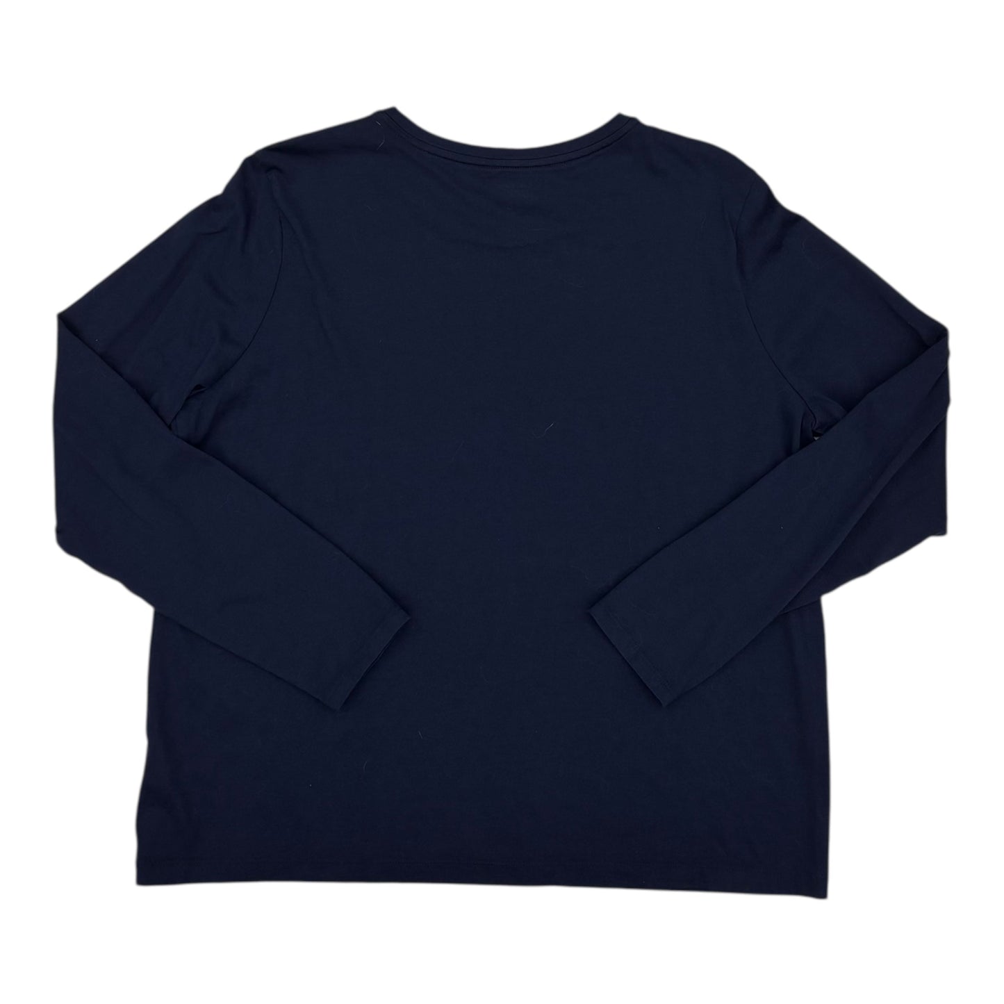 Top Ls Basic By Lands End In Navy, Size:L