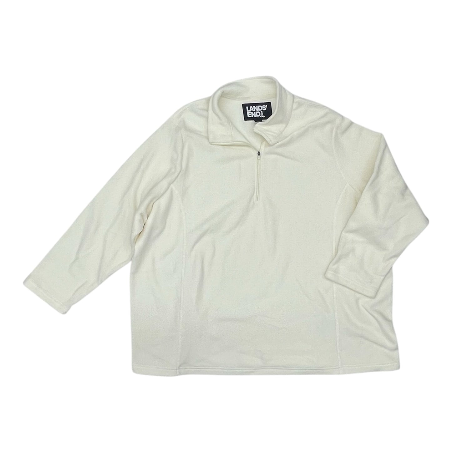Athletic Fleece By Lands End In Cream, Size:3X