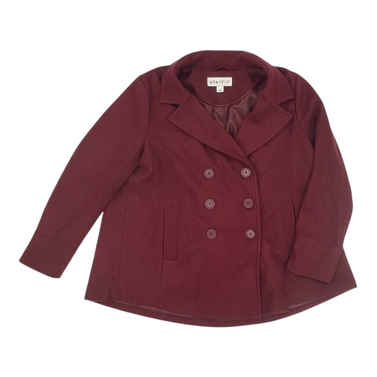 Coat Peacoat By Ava & Viv In Red, Size:1